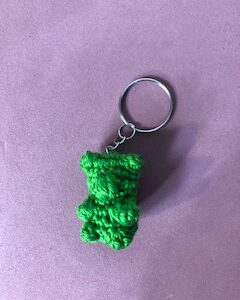 Gumimaci kulcstartó